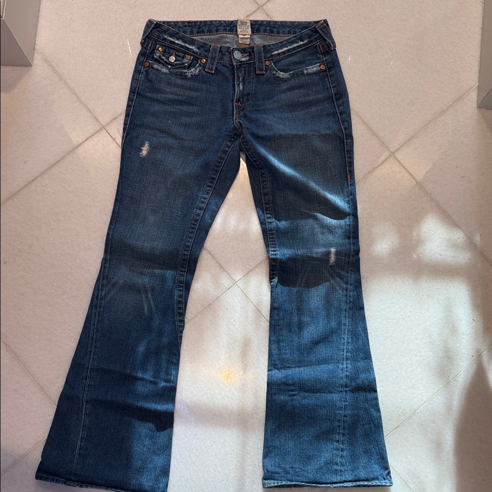 True Religion Dark Blue Flare Jeans